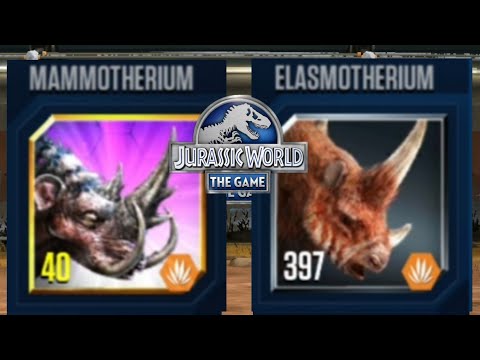 MAMMOTHERIUM VS ELASMOTHERIUM! CENOZOIC VIP BATTLES in Jurassic World The Game