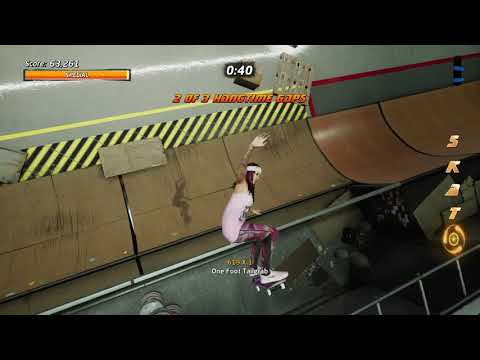 Tony Hawk's Pro Skater 1 + 2 Hangar speedrun PS4  48.602 seconds All goals - Previous world record