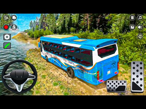 Mud Euro Bus Offroad Driving Simulator - Mountain Uphill Coach Bus Driver - Android Gameplay | 5