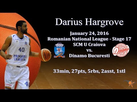 Darius Hargrove vs. Dinamo Bucuresti - Jan 24, 2016