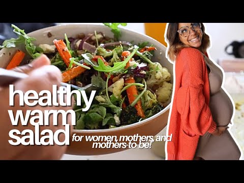 Warm Salad Recipe For Preparing, Pregnant and Postpartum Moms | Silent Calming Vlog