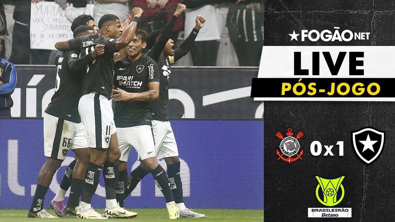 LIVE | Pós-jogo e repercussão da grande vitória do Botafogo sobre o Corinthians no Brasileirão 2024