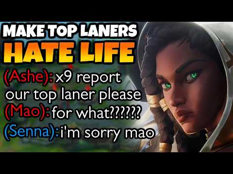 Make Top Laners absolutely hate life with Senna Top. Especially if they are tanks.
