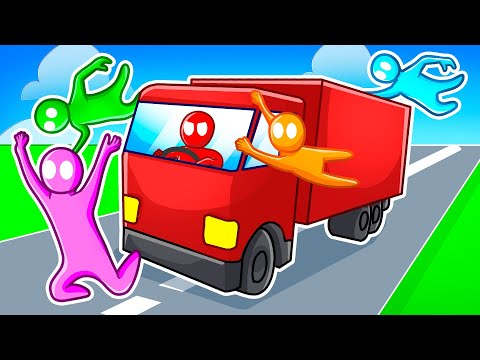 CRAZY FAN GIRLS vs 250MPH TRUCK in Gang Beasts...