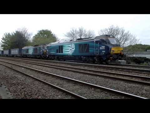 68022, 68024 and 68025 in Derby on 29th April '17