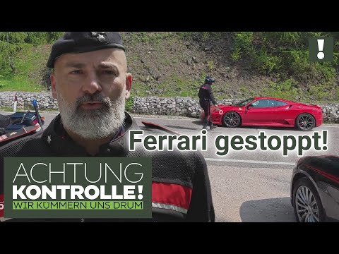 CARABINIERI ziehen BERG-RASER aus dem Verkehr! Ferrari heizt durch die Kurven! | Achtung Kontrolle