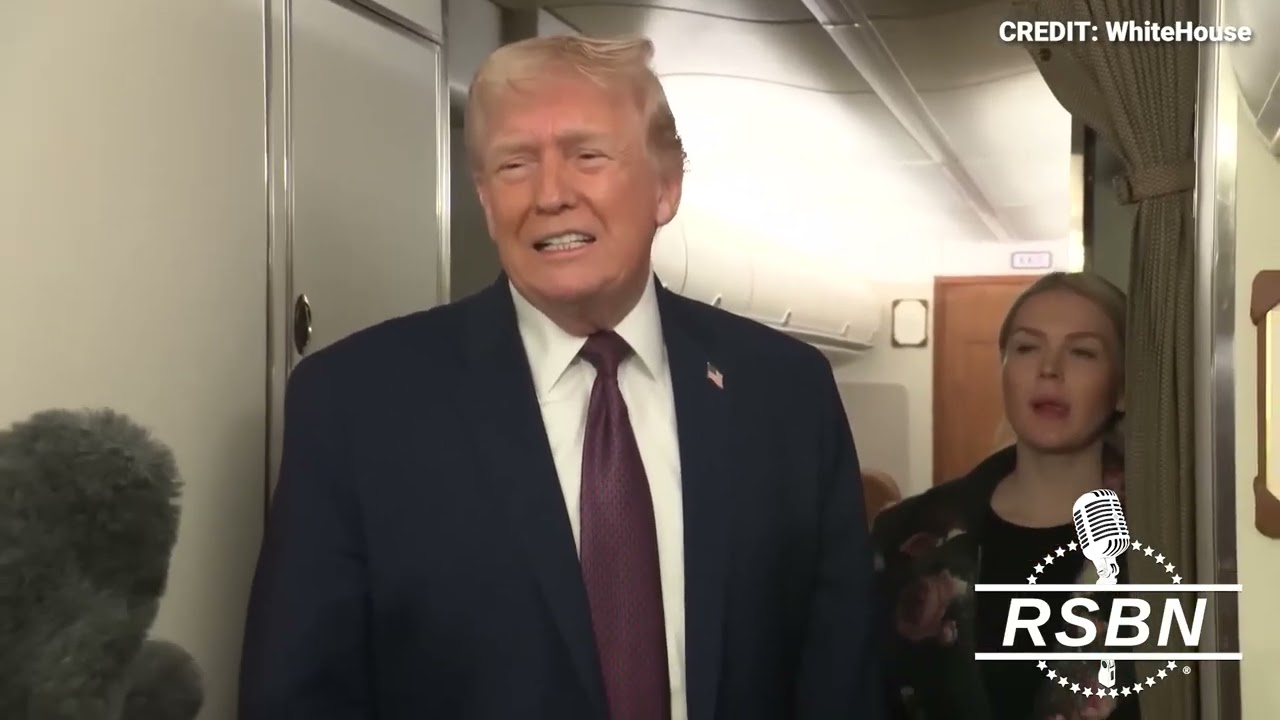 WATCH: President Trump Holds a Press Gaggle on Air Force One - 01/11/26