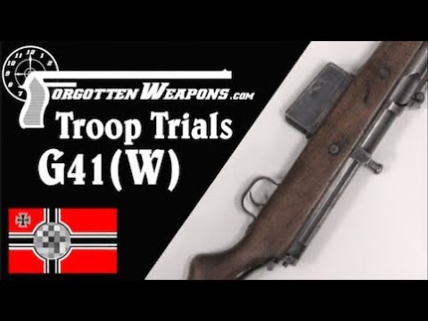 German Troop Trials "Push-Button" Gewehr 41(W)