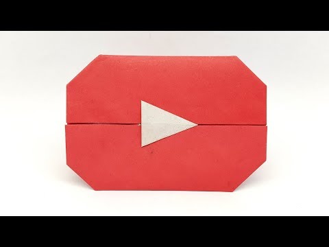 Origami YouTube Play Button easy making tutorial – Colors Paper