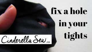 Fix a hole in your leggings - Repair a hole in tights - Sew a hole shut DIY