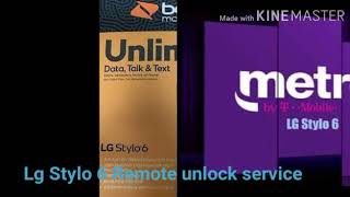 Lg Stylo 6 Remote unlock service cricket Metropcs Boost Mobile