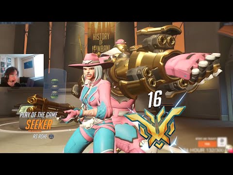 SEEKER RANK 16 ASHE AND ECHO GAMEPLAY - POTG! [ OVERWATCH 2 TOP 500 SEASON 7 ]