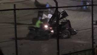 Creek County Speedway 8/23/14 Brent Bates Flip