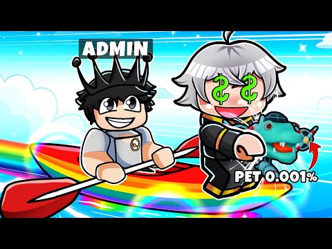 Dikasih ADMIN PET AURA FARM Paling OVERPOWERED di Kayak Racing Roblox!