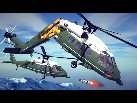 Helicopter Crashes, Military Combat & Airport Accidents | Big Mathis Besiege #1