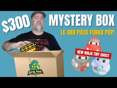 $300 Nerdy Newt Funko Mystery Box with LE 480 Piece Funko Grail and Newest Ninja Tiny Ghost