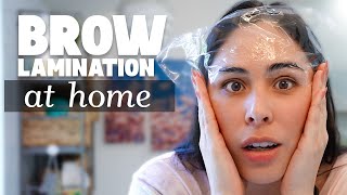 Trying a Brow Lamination Kit AT HOME!