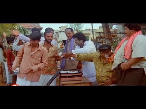 ಊರಿಗೆಲ್ಲ ದುಡ್ಡು ಹಂಚಿದ ದಾನಶೂರ ದೊಡ್ಡಣ್ಣ Super Non Stop Comedy Scenes | Bhairava Kannada Movie| Jaggesh