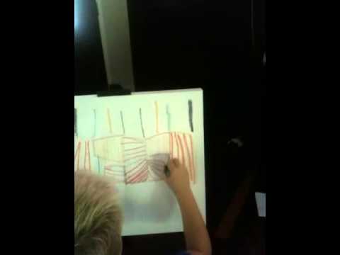 Oxsen with pastels. Cubism