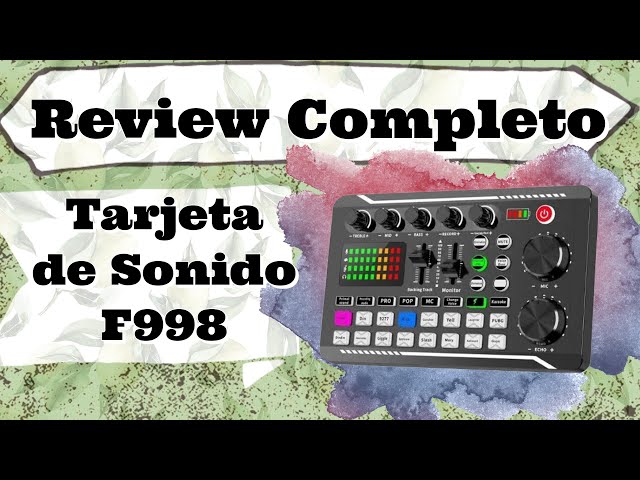 Vídeo relacionado con F998 Live Sound Card Audio Mixer, Podcast Audio Interface con efectos DJ Mixer Effects, Voice Changer con efectos de sonido para streaming karaoke Record Gaming