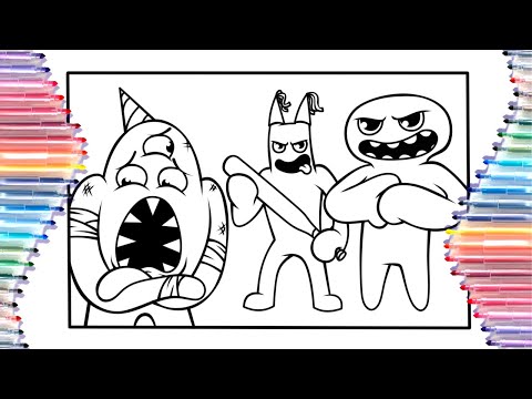 NABNAB SAD ORIGIN STORY Coloring pages / Garten of Banban 2 / Elektronomia - Energy [NCS Release]