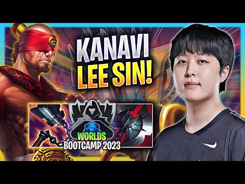 KANAVI DESTROYING WITH LEE SIN! - JDG Kanavi Plays Lee Sin JUNGLE vs Vi! | Bootcamp 2023