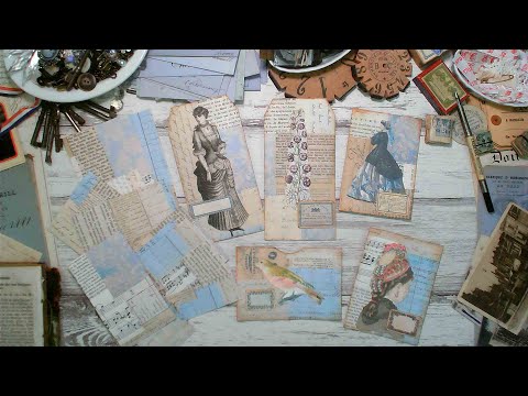 Day 4 of 365 Days of Junk Journal Ideas - How To Make Collage Master Boards Mixed Media Art Ephemera
