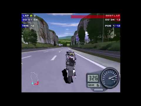 Moto Racer 2 Speedrun PC - City Lights Full Race in 1:35.15 & Fastest Lap *WR*