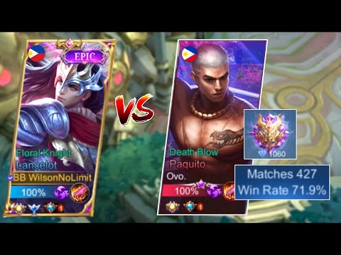 LANCELOT UNLI DASH VS PRO PAQUITO!! | BEST BUILD TO COUNTER PRO PAQUITO 🔥 BATTLE OF GODS?? - MLBB