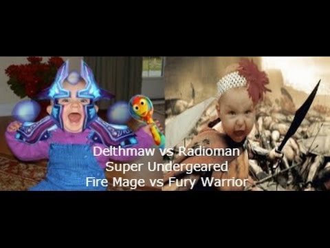 The Super Nooby, Under Geared, Fire Mage vs Fury Warrior Duel!