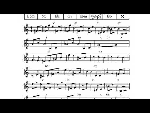 Si tu vois ma mere backing track Bb sheet