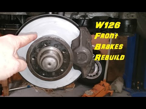 1984 Mercedes 300SD W126 - Front Hub, Bearings, Wear Sensor and Brake System Rebuild Finished