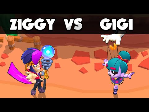 NEW!!! ZIGGY vs GIGI | 1 vs 1 | Brawl Stars