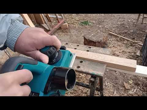 cordless planer makita DKP180  (testing in dry oak)