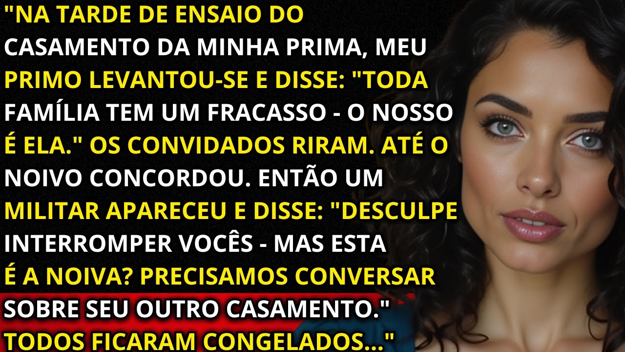 No ensaio de casamento da minha prima, eles riram de mim - até que um soldado entrou e expôs tudo...