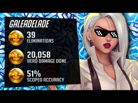Gale Insane Ashe and Soldier 76 - 39 elims! [ Overwatch Season 30 Top 500 ]