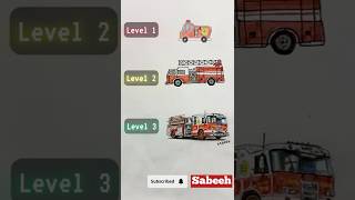 How to draw a Fire Truck Easy to Pro Level | #art #drawing #sketch #firetruck #fire #rescue #truck