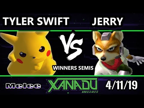 S@X 297 SSBM - Tyler Swift (Pikachu)  Vs. Jerry (Fox) - Smash Melee Winners Semis