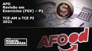 AFO - Revisão em Questões da  FGV - parte 1