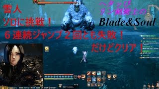 ヘタっぴリン剣術士のブレイドアンドソウル 雪人ソロ