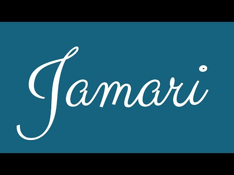 Learn how to Sign the Name Jamari Stylishly in Cursive Writing