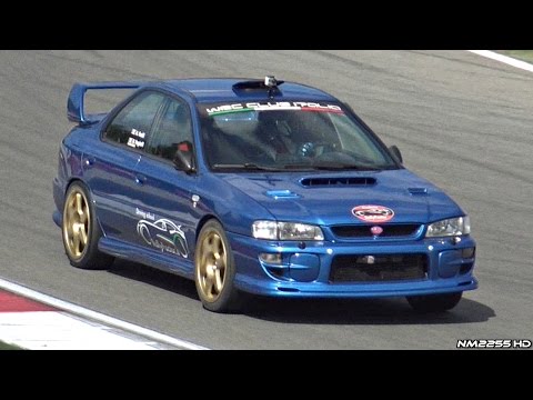 Subaru Impreza STi GC8 with LOUD External Turbo Wastegate SCREAMING @ Track!