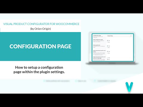 How to setup a configuration page within the plugin settings
