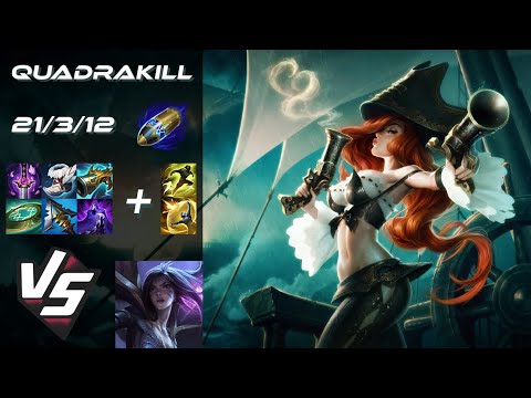BOTTOM Miss Fortune vs Kai'Sa [QUADRAKILL] - NA Grandmaster Patch 25.24