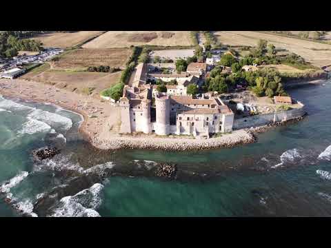 Castello santa severa ripresa con drone