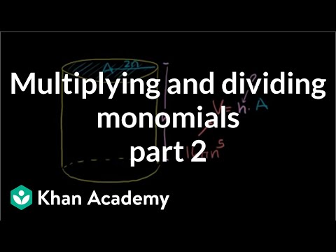 Multiplying and Dividing Monomials 2