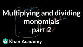 Multiplying and Dividing Monomials 2