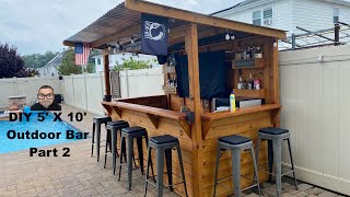 DIY 5’ x 10’ Outdoor Bar part 2