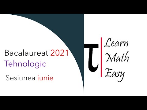 Bacalaureat Tehnologic sesiunea iunie 2021 matematica
