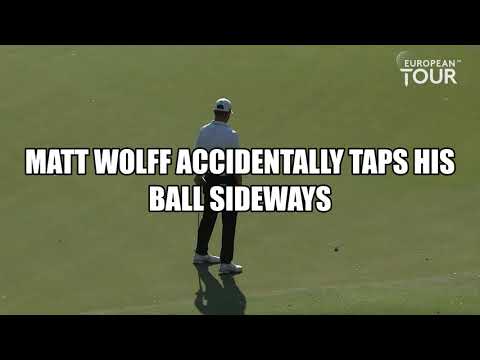 Matt Wolff Accidentally Taps Ball Sideways - Golf Rules Explained